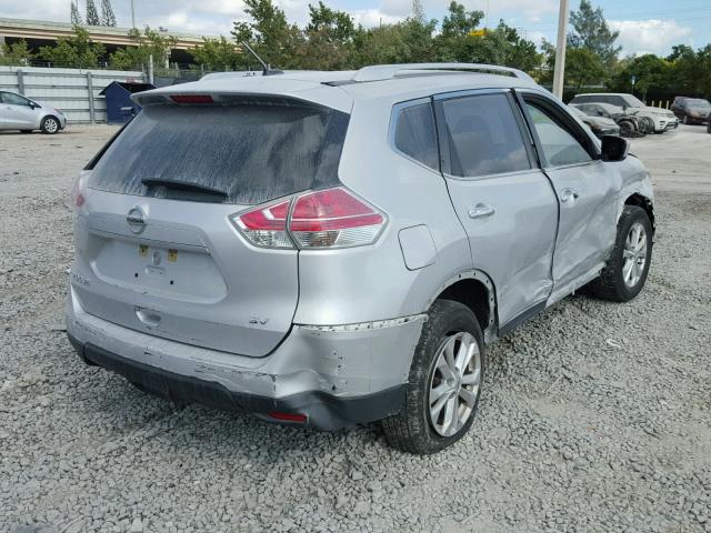 KNMAT2MT0GP712571 - 2016 NISSAN ROGUE S SILVER photo 4