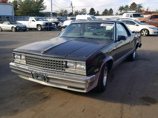 3GCCW80H9GS901712 - 1986 CHEVROLET EL CAMINO BLACK photo 2