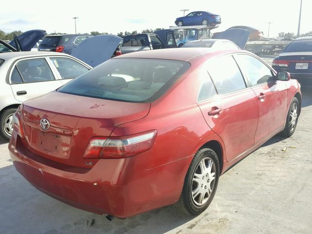 4T1BE46K97U154246 - 2007 TOYOTA CAMRY NEW RED photo 4