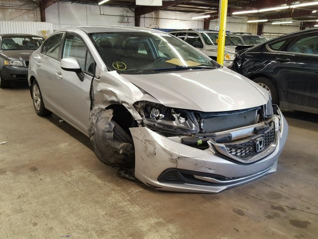 2HGFB2F56DH558280 - 2013 HONDA CIVIC LX SILVER photo 1