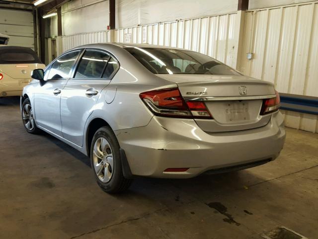 2HGFB2F56DH558280 - 2013 HONDA CIVIC LX SILVER photo 3