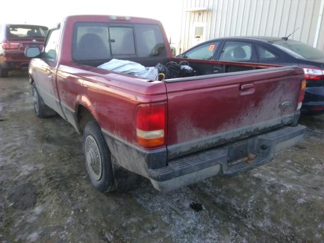 1FTYR10C7WTA05082 - 1998 FORD RANGER MAROON photo 3