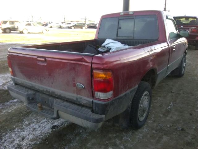 1FTYR10C7WTA05082 - 1998 FORD RANGER MAROON photo 4