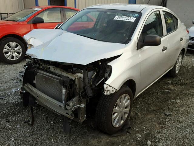 3N1CN7AP9FL826914 - 2015 NISSAN VERSA S SILVER photo 2