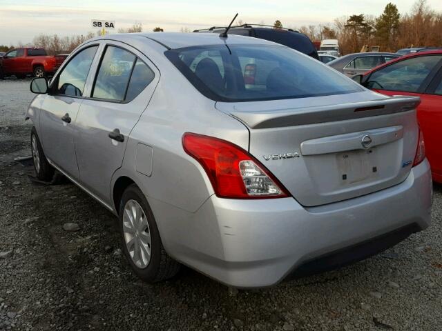 3N1CN7AP9FL826914 - 2015 NISSAN VERSA S SILVER photo 3