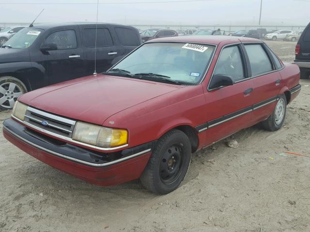 2FAPP36X4LB101518 - 1990 FORD TEMPO GL RED photo 2