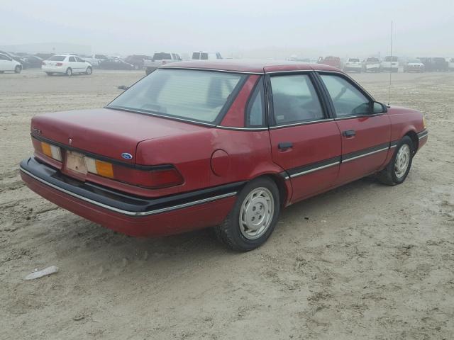 2FAPP36X4LB101518 - 1990 FORD TEMPO GL RED photo 4