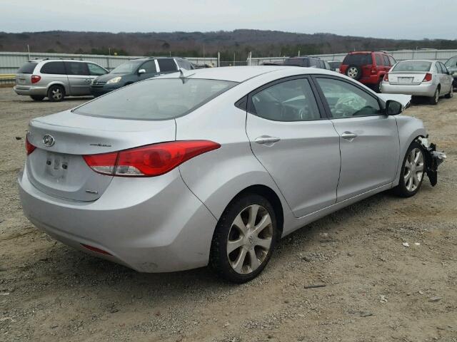 5NPDH4AE0BH014269 - 2011 HYUNDAI ELANTRA GL SILVER photo 4