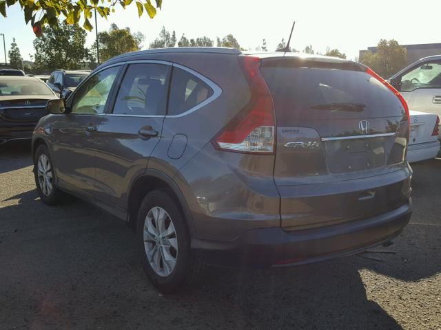 5J6RM3H72DL021512 - 2013 HONDA CR-V EXL BROWN photo 3