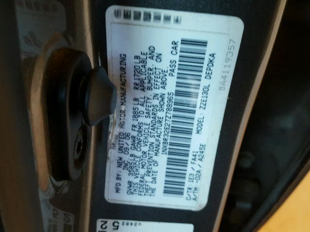 1NXBR32E27Z788965 - 2007 TOYOTA COROLLA CE GRAY photo 10