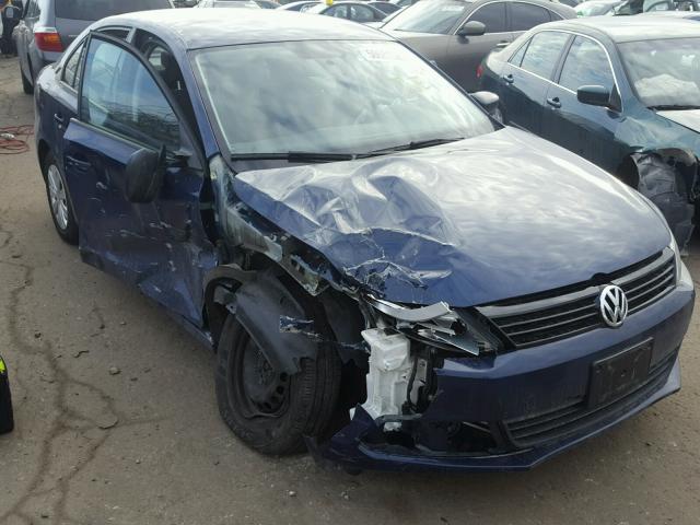 3VW2K7AJ9DM252476 - 2013 VOLKSWAGEN JETTA BASE BLUE photo 1