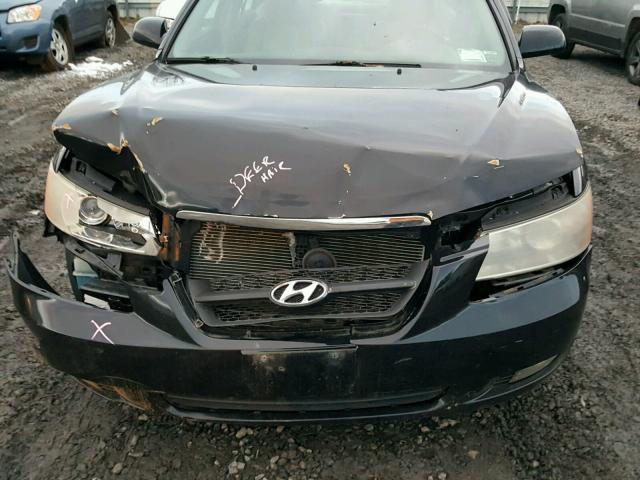 5NPEU46F36H007338 - 2006 HYUNDAI SONATA GLS BLACK photo 7