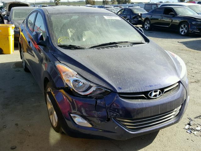 5NPDH4AE2DH296336 - 2013 HYUNDAI ELANTRA GL BLUE photo 1