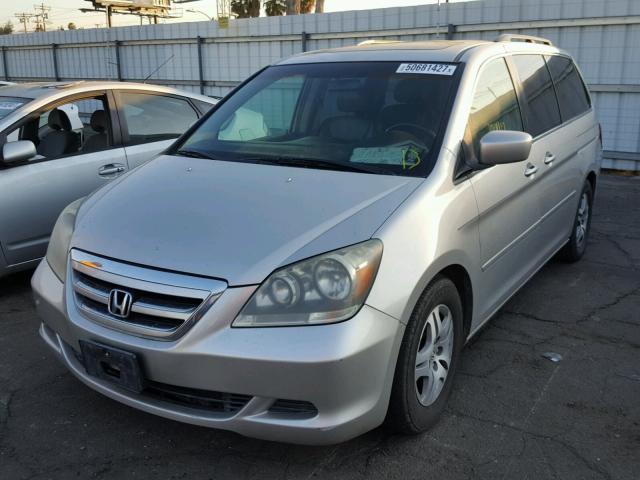 5FNRL38746B439598 - 2006 HONDA ODYSSEY EX SILVER photo 2