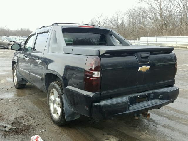 3GNFK12387G292625 - 2007 CHEVROLET AVALANCHE BLACK photo 3