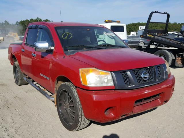 1N6BA07D08N327511 - 2008 NISSAN TITAN XE RED photo 1