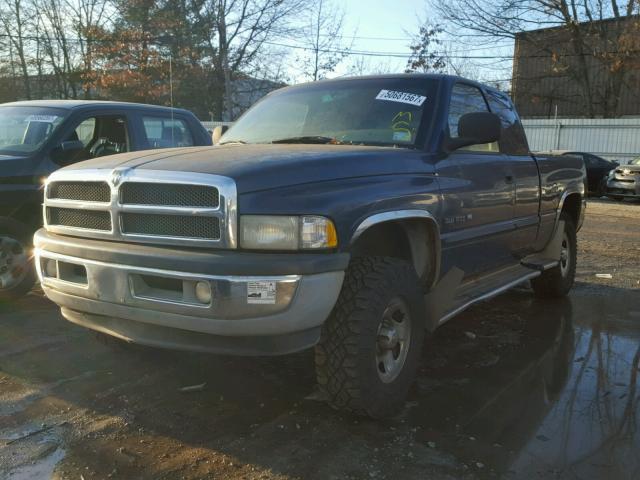 3B7HF12Z61G222557 - 2001 DODGE RAM 1500 BLUE photo 2