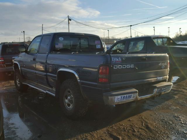 3B7HF12Z61G222557 - 2001 DODGE RAM 1500 BLUE photo 3