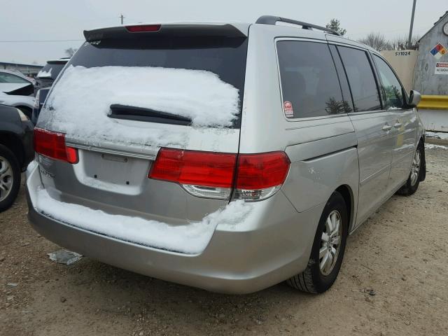 5FNRL38488B070110 - 2008 HONDA ODYSSEY EX SILVER photo 4