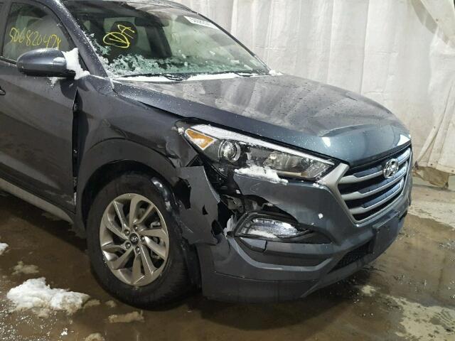 KM8J3CA49HU504691 - 2017 HYUNDAI TUCSON LIM GRAY photo 9