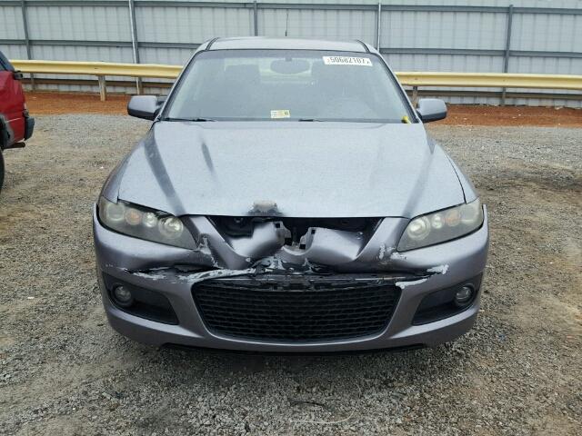 JM1GG12L471108505 - 2007 MAZDA SPEED 6 GRAY photo 9