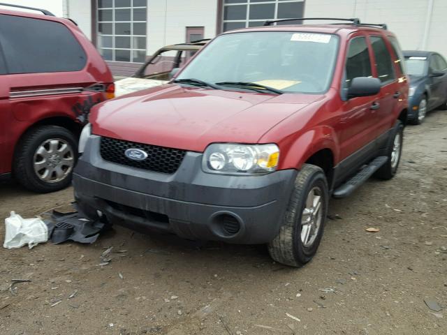 1FMYU02Z27KA83475 - 2007 FORD ESCAPE XLS RED photo 2