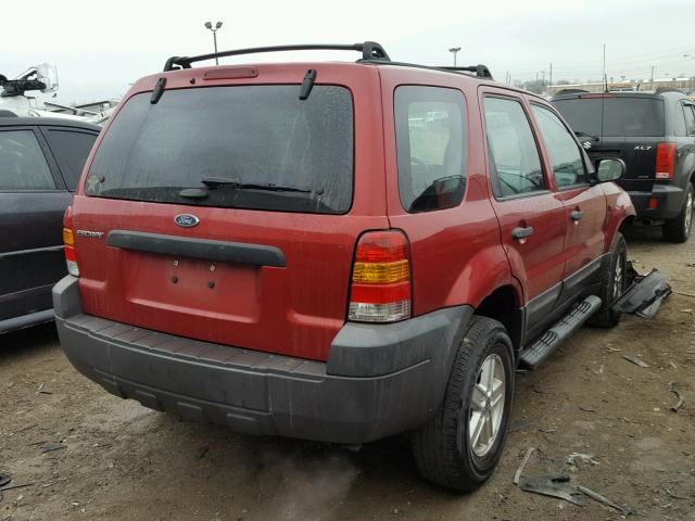 1FMYU02Z27KA83475 - 2007 FORD ESCAPE XLS RED photo 4