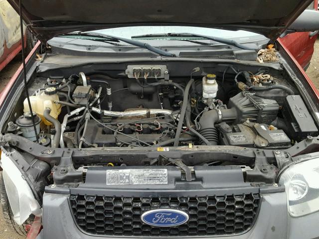 1FMYU02Z27KA83475 - 2007 FORD ESCAPE XLS RED photo 7