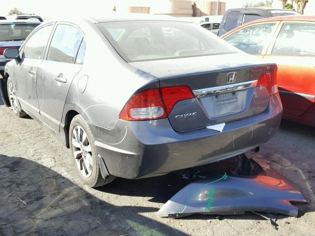 19XFA168X9E007973 - 2009 HONDA CIVIC EX GRAY photo 3