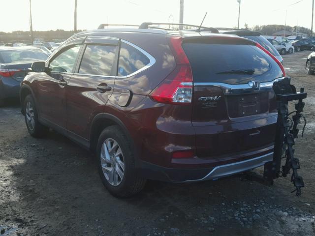 5J6RM4H58GL064325 - 2016 HONDA CR-V EX BURGUNDY photo 3