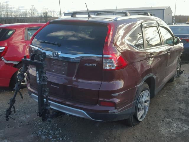 5J6RM4H58GL064325 - 2016 HONDA CR-V EX BURGUNDY photo 4