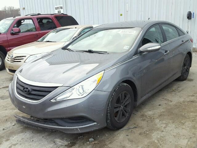 5NPEB4ACXEH840667 - 2014 HYUNDAI SONATA GLS GRAY photo 2