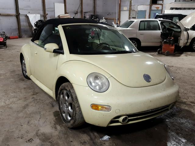 3VWCK21Y83M332774 - 2003 VOLKSWAGEN NEW BEETLE YELLOW photo 1