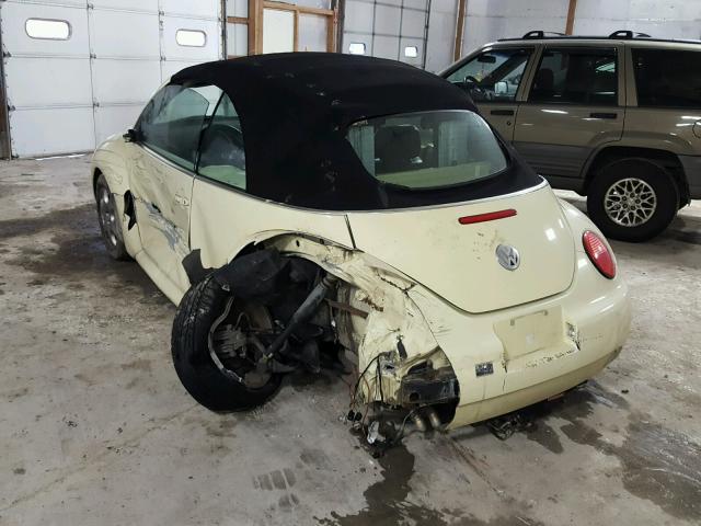 3VWCK21Y83M332774 - 2003 VOLKSWAGEN NEW BEETLE 黄色 照片 3