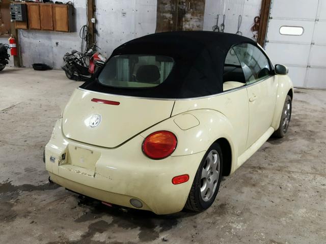 3VWCK21Y83M332774 - 2003 VOLKSWAGEN NEW BEETLE 黄色 照片 4