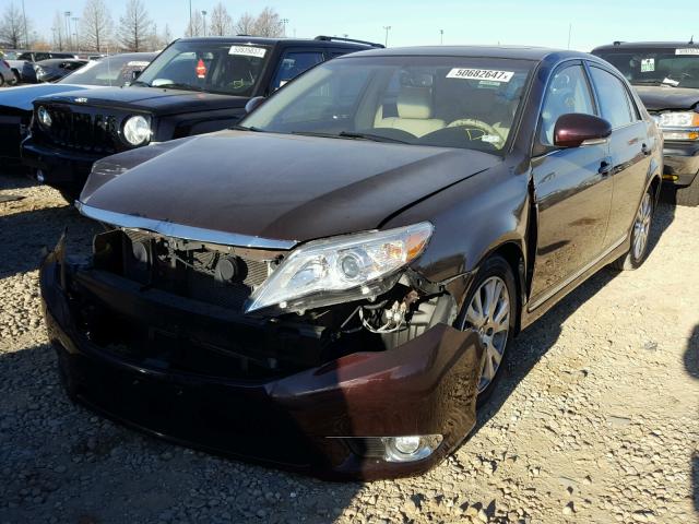 4T1BK3DB2BU399372 - 2011 TOYOTA AVALON BAS MAROON photo 2