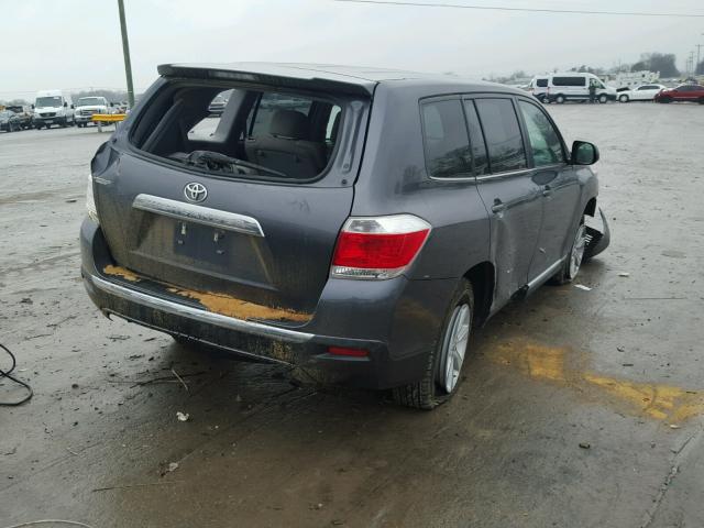 5TDZA3EH1DS041423 - 2013 TOYOTA HIGHLANDER BLACK photo 4