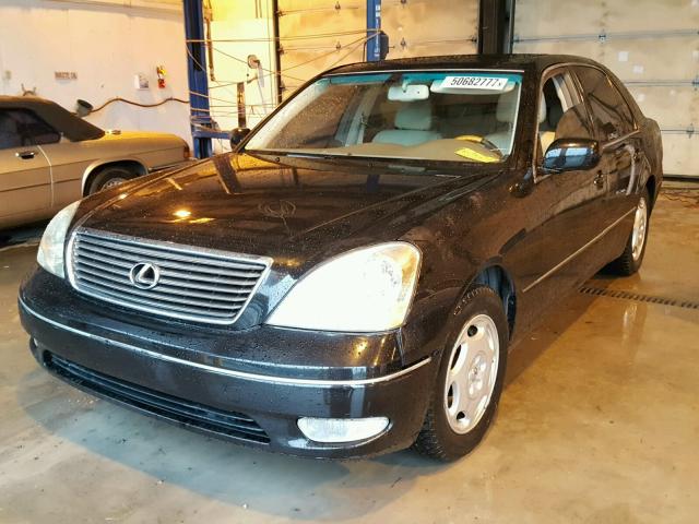 JTHBN30F810012395 - 2001 LEXUS LS 430 BLACK photo 2