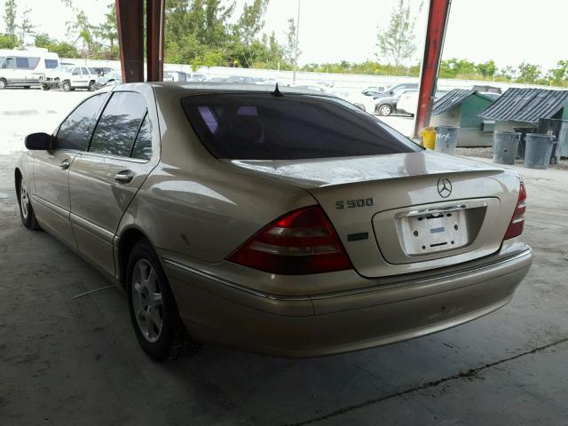 WDBNG75J51A176239 - 2001 MERCEDES-BENZ S 500 GOLD photo 3