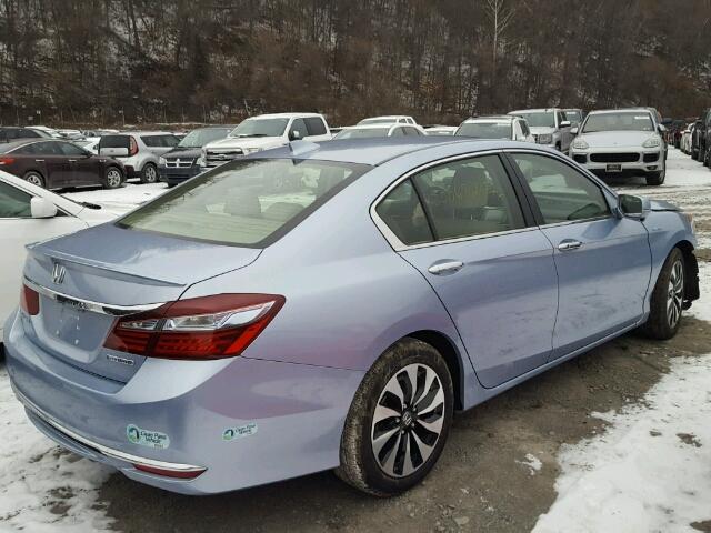 JHMCR6F58HC012110 - 2017 HONDA ACCORD HYB BLUE photo 4