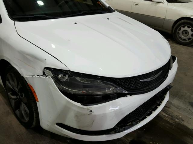 1C3CCCDG1FN583255 - 2015 CHRYSLER 200 S WHITE photo 9