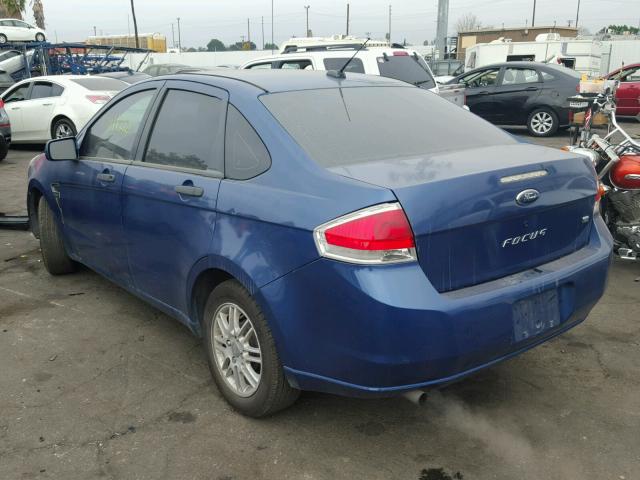 1FAHP35N18W154364 - 2008 FORD FOCUS SE BLUE photo 3