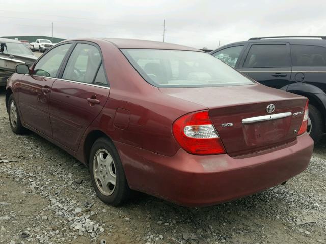 4T1BF32K52U008030 - 2002 TOYOTA CAMRY LE მუქწითელი ფოტო 3