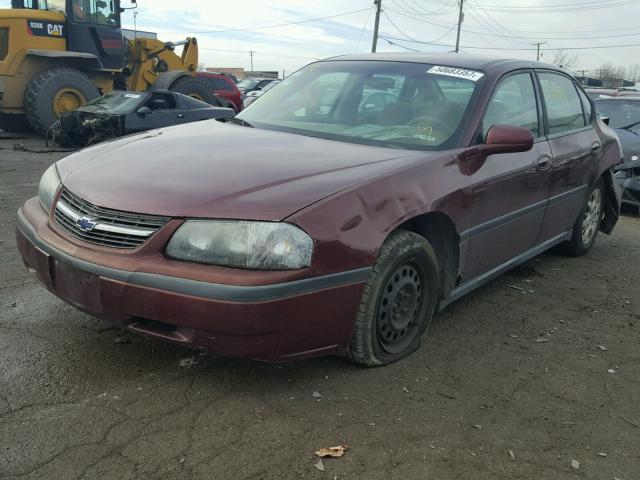 2G1WF52E7Y9264552 - 2000 CHEVROLET IMPALA BURGUNDY photo 2