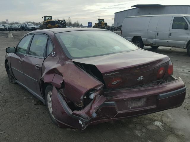 2G1WF52E7Y9264552 - 2000 CHEVROLET IMPALA BURGUNDY photo 3