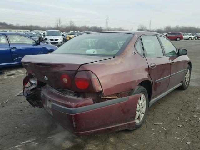 2G1WF52E7Y9264552 - 2000 CHEVROLET IMPALA BURGUNDY photo 4