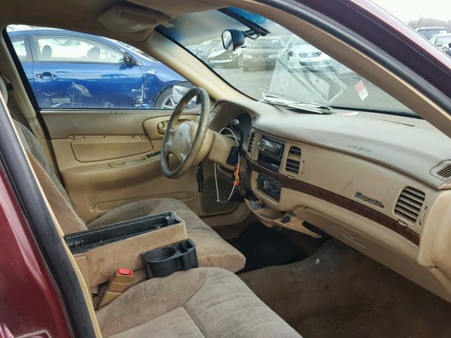 2G1WF52E7Y9264552 - 2000 CHEVROLET IMPALA BURGUNDY photo 5