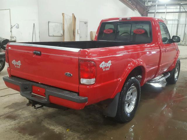 1FTZR11X1YTA02056 - 2000 FORD RANGER RED photo 4