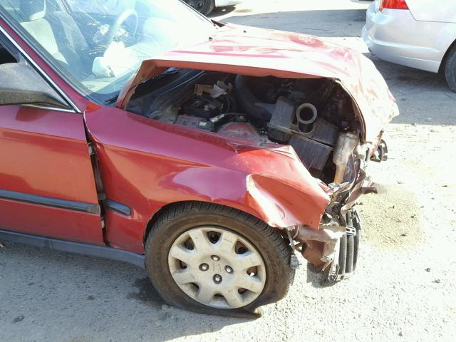 1HGEJ6678XL027144 - 1999 HONDA CIVIC LX RED photo 9