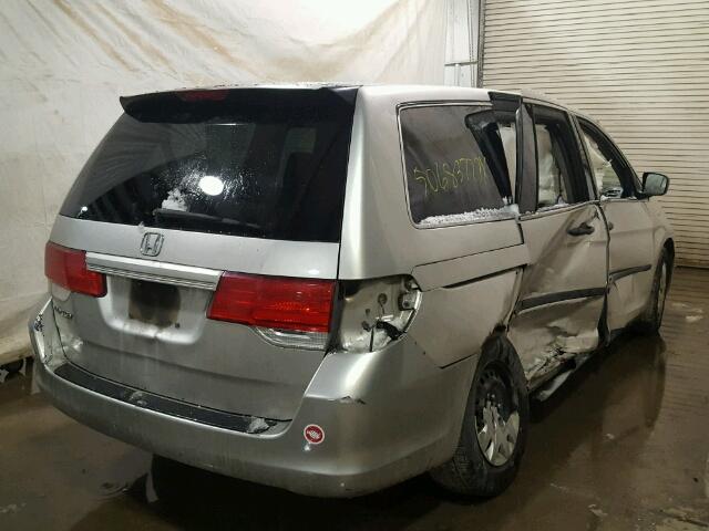 5FNRL38238B042505 - 2008 HONDA ODYSSEY LX SILVER photo 4